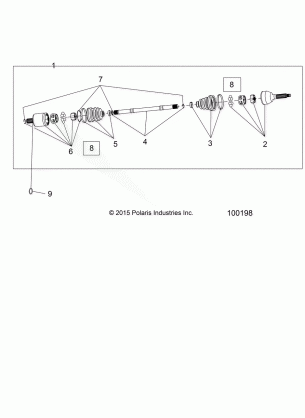 DRIVE TRAIN FRONT HALF SHAFT - A16DAH57A1 (100198)