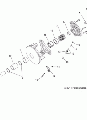 DRIVE TRAIN PRIMARY CLUTCH - A16DAH57A1 (49ATVCLUTCHDRIVEN15ACE570)