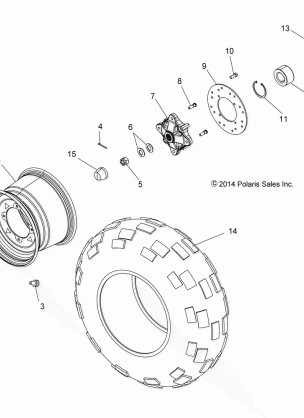 WHEELS REAR - A16DAH57A1 (49ATVWHEELRR14SP325)