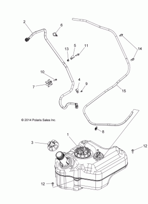 BODY FUEL TANK - A16DAH57A1 (49ATVFUEL15ACE570)