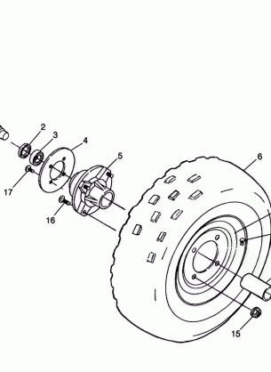 FRONT WHEEL Sport 400L W98BA38C (4947234723B003)