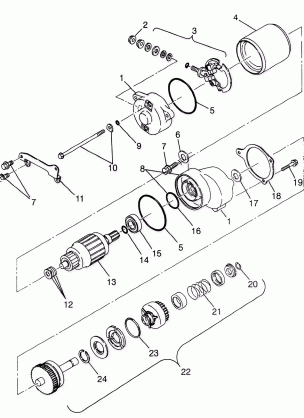 STARTING MOTOR - W98BC38C (4947254725d007)