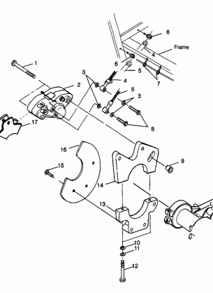 REAR CALIPER MOUNTING - W98BC50A (4944994499c002)