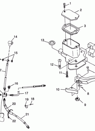 CONTROLS-MASTER CYLINDER / BRAKE LINE XPLORER 300 W98CC28C (4945264526B010)