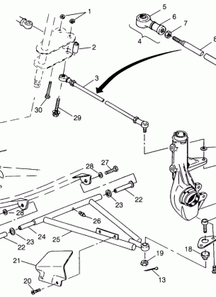 A-ARM / STRUT MOUNTING XPLORER 400L W98CC38C (4945414541B013)