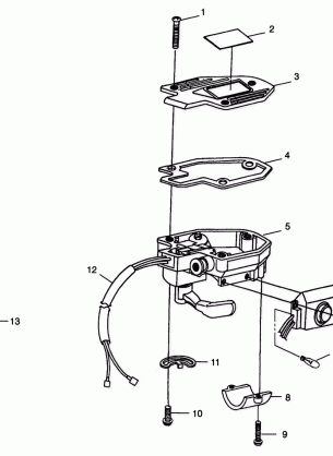 CONTROLS - THROTTLE ASM. / CABLE XPLORER 400L W98CC38C (4945414541B008)