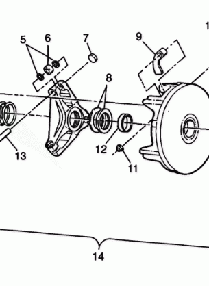 DRIVE CLUTCH XPLORER 400L W98CC38C (4945414541C002)