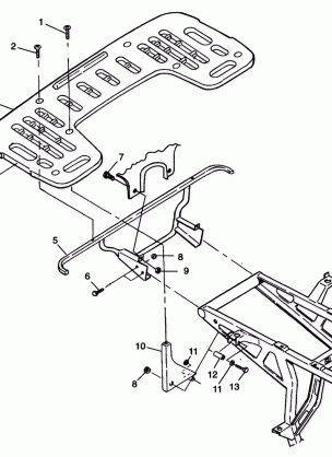 REAR RACK MOUNTING XPLORER 400L W98CC38C (4945414541A007)