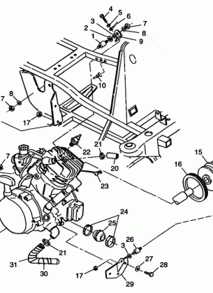 ENGINE MOUNTING XPLORER 400L W98CC38C (4945414541A010)