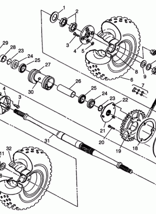 REAR WHEEL DRIVE XPLORER 400L W98CC38C (4945414541C007)