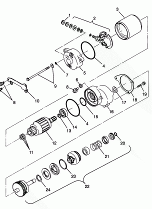 STARTING MOTOR XPLORER 400L W98CC38C (4945414541D006)