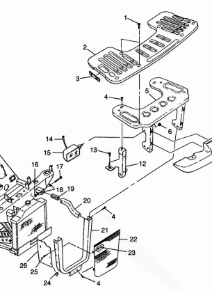 FRONT RACK and BUMPER MOUNTING XPLORER 400L W98CC38C (4945414541A009)