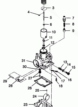 CARBURETOR XPLORER 400L W98CC38C (4945414541D003)