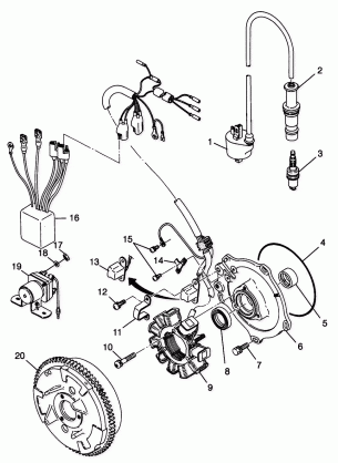 MAGNETO SPORTSMAN 500 W98CH50A and W98CH50AB (4945714571E001)