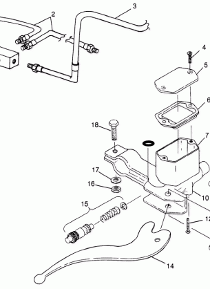 CONTROLS - RH MASTER CYLINDER / BRAKE LINE - N98AE50D (4946394639b014)