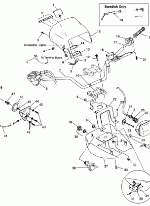 HANDLEBAR and HEADLIGHT POD - S98CH50E(B) (4950135013b013)