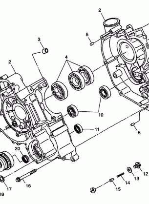 CRANKCASE - W98CH50A(C)(D)(E)(F) (4950135013d009)