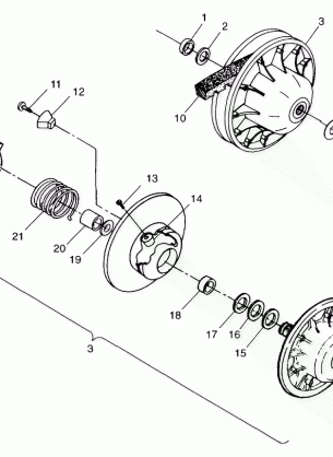 DRIVEN CLUTCH - W98CH50A(C)(D)(E)(F) (4950135013c005)