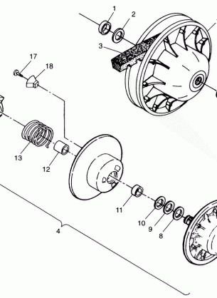 DRIVEN CLUTCH - W98AC42A (4945214521C005)