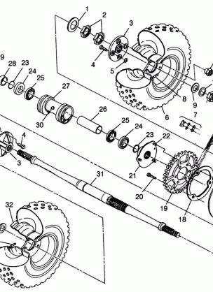 REAR WHEEL DRIVE - W98AC42A (4945214521C007)