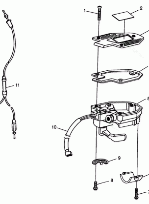 CONTROLS - THROTTLE ASM. / CABLE Magnum 2X4 W98AA42A (4945524552B008)