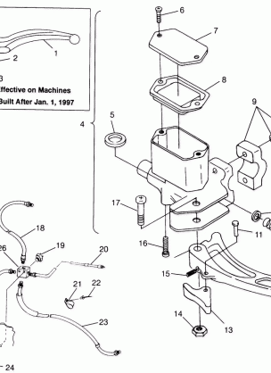 CONTROLS - MASTER CYLINDER / BRAKE LINE Sport 400L W97BA38C and Trail Blazer (4940124012B010)