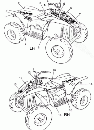 DECALS Sport 400L W97BA38C and Trail Blazer W97BA25C (4940124012A012)