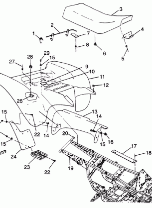 REAR CAB Sport 400L W97BA38C and Trail Blazer W97BA25C (4940124012A006)