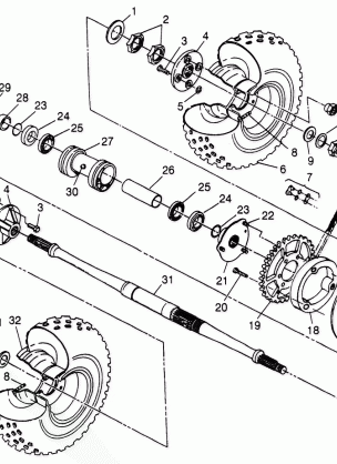 REAR WHEEL DRIVE Sport 400L W97BA38C and Trail Blazer W97BA25C (4940124012C003)