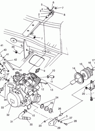 ENGINE MOUNTING (SPORT) Sport 400L W97BA38C (4940124012A009)