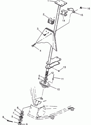 STEERING POST Sport 400L W97BA38C and Trail Blazer W97BA25C (4940124012B008)