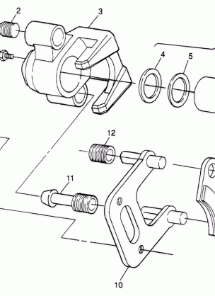 FRONT BRAKE Sport 400L W97BA38C and Trail Blazer W97BA25C (4940124012B005)