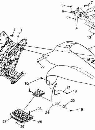 FRONT CAB Sport 400L W97BA38C and Trail Blazer W97BA25C (4940124012A005)