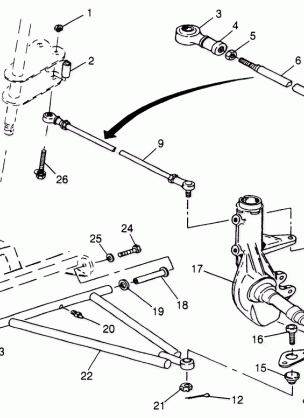 A-ARM / STRUT MOUNTING Sport 400L W97BA38C and Trail Blazer W97BA25C (4940124012B006)