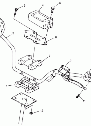 HANDLEBAR Sport 400L W97BA38C and Trail Blazer W97BA25C (4940124012B007)