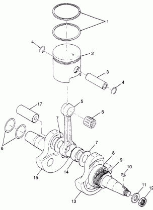 PISTON and CRANKSHAFT (BLAZER) Trail Blazer W97BA25C (4940124012D001)