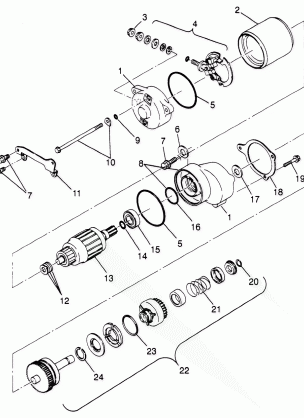 STARTING MOTOR (SPORT) Sport 400L W97BA38C (4940124012D008)