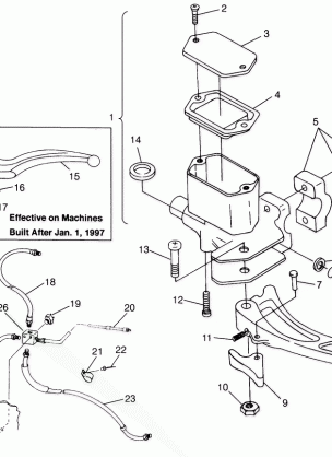 CONTROLS - MASTER CYLINDER / BRAKE LINE Scrambler 400L W97BC38C (4939893989B012)