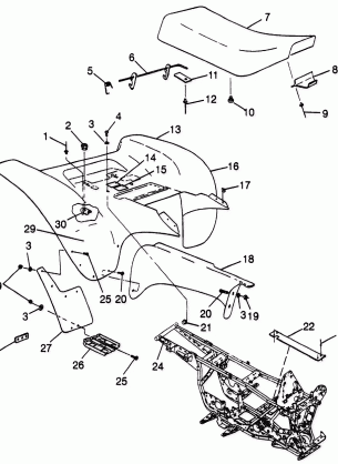 REAR CAB Scrambler 400L W97BC38C (4939893989A006)