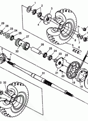 REAR WHEEL DRIVE Scrambler 400L W97BC38C (4939893989C005)