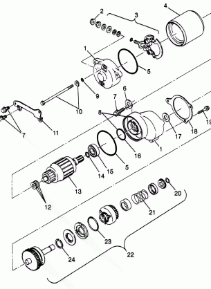 STARTING MOTOR Scrambler 400L W97BC38C (4939893989D006)