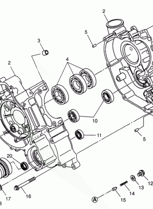 CRANKCASE  Scrambler 500 W97BC50A (4943074307D003)