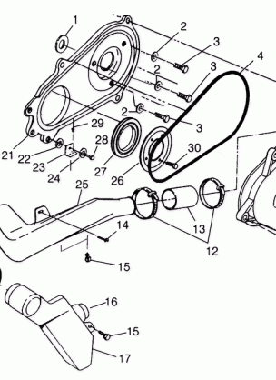 CLUTCH COVER (300) XPRESS 300 W97CA28C (4939603960C007)