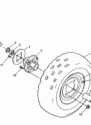 FRONT WHEEL XPRESS 300 W97CA28C and  XPRESS 400L W97CA38C (4939603960B008)