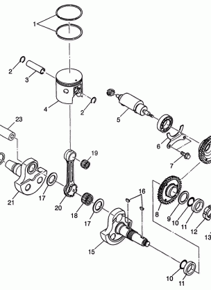 PISTON and CRANKSHAFT (400L) XPRESS 400L W97CA38C (4939603960D008)