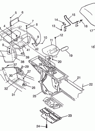 REAR CAB and SEAT XPRESS 300 W97CA28C and  XPRESS 400L W97CA38C (4939603960A007)