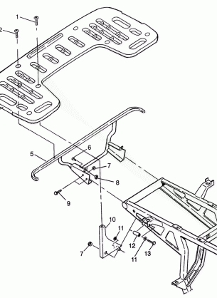 REAR RACK MOUNTING XPRESS 300 W97CA28C and  XPRESS 400L W97CA38C (4939603960A006)