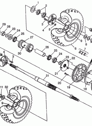 REAR WHEEL DRIVE XPRESS 300 W97CA28C and  XPRESS 400L W97CA38C (4939603960C011)