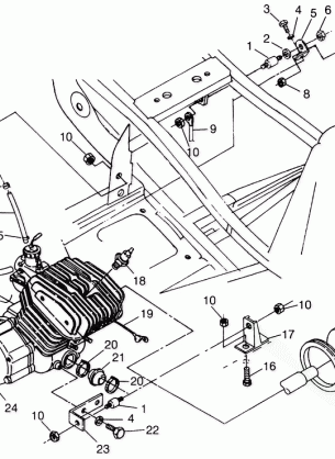 ENGINE MOUNTING (300) XPRESS 300 W97CA28C (4939603960A011)