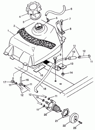 FUEL TANK XPRESS 300 W97CA28C and  XPRESS 400L W97CA38C (4939603960B003)